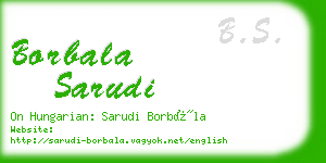 borbala sarudi business card